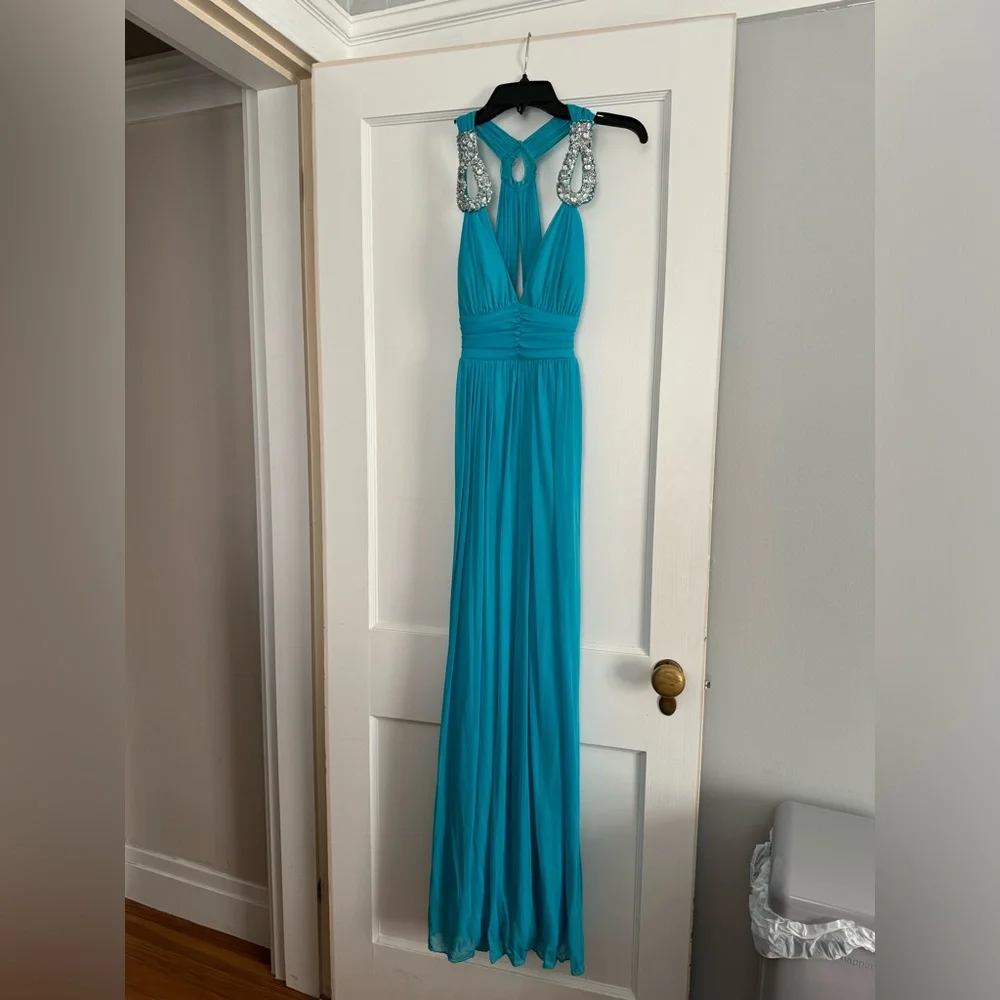 Josh & Jazz Aqua Prom Dress. No tag for size but guessing women’s 6-8 - Picture 4 of 10